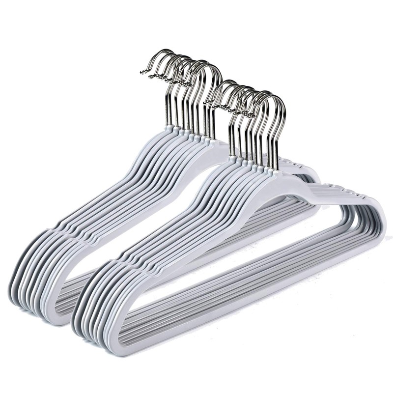Quality Hangers Clothes Set 50 Pack - Non-Velvet Plastic for