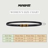 NUREINSS Slim women's leather belt, 1.3 cm width and 100