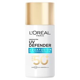 LOral Paris UV Defender Aquafusion Protector Solar Diario FPS50, Protector Solar Aqua-Gel, Previene Manchas Solares y Arrugas, Absorcin Rpida en 3... 