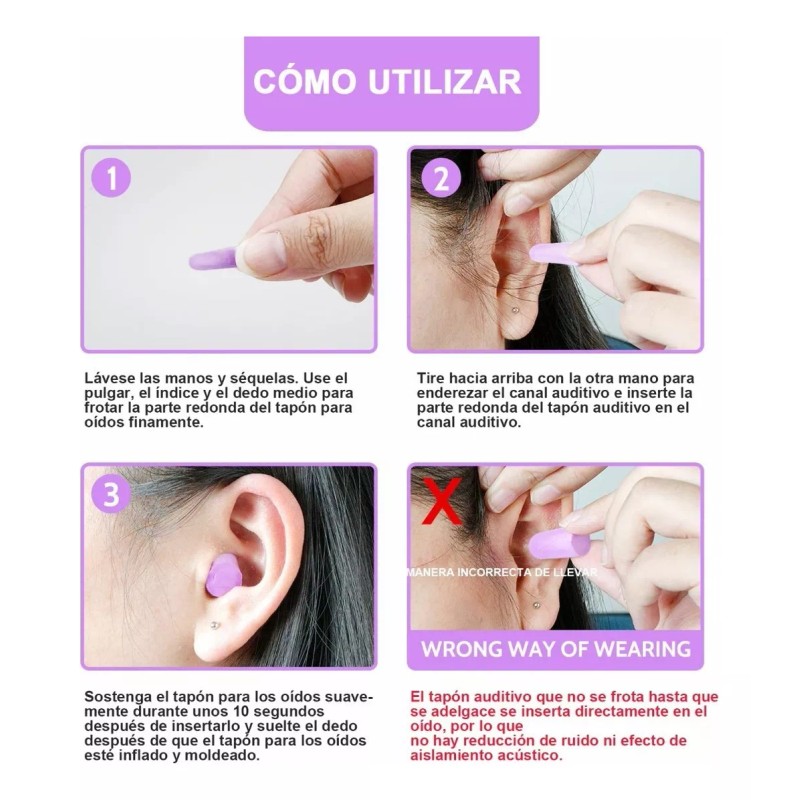 Monstyle Tapones De Oídos De Silicona Para Reducción De Ruido