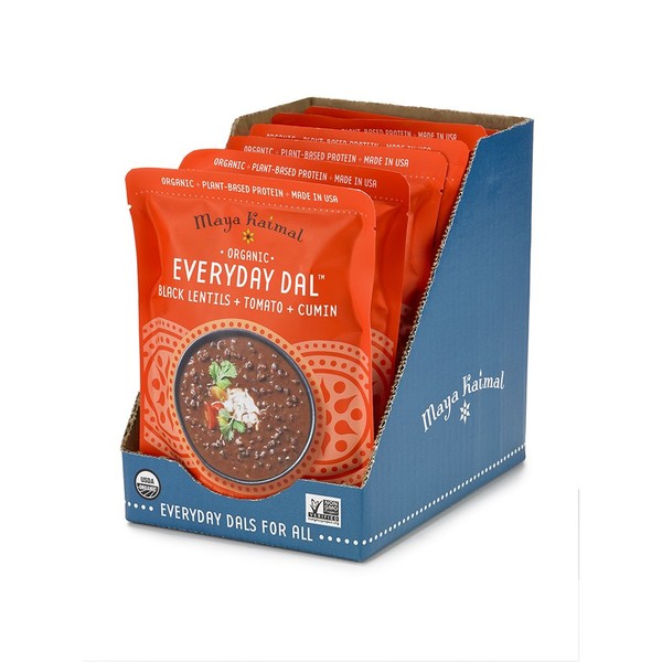 Maya Kaimal Organic Indian Black Lentil Everyday Dal, 10 oz (Pack of 6), Fully Cooked with Tomato and Cumin. Vegan, Microwavable, Ready to Eat