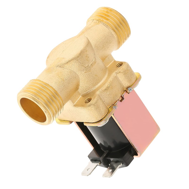 Brass Electric Solenoid Valve, 12V, 1/2 Inch, Water Control, Wear-Resistant,