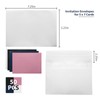 50 Pack White A7 & 5x7 Self-Sealing Envelopes for Invitations,