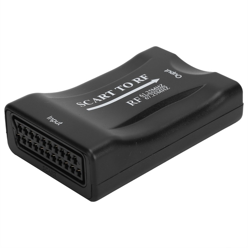 SCART to RF Converter Video Adapter RF 61.25mHz/ 67.25mHz Output