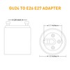 YI Lighting - GU24 to E27/E26 Converter Adapter - Converts
