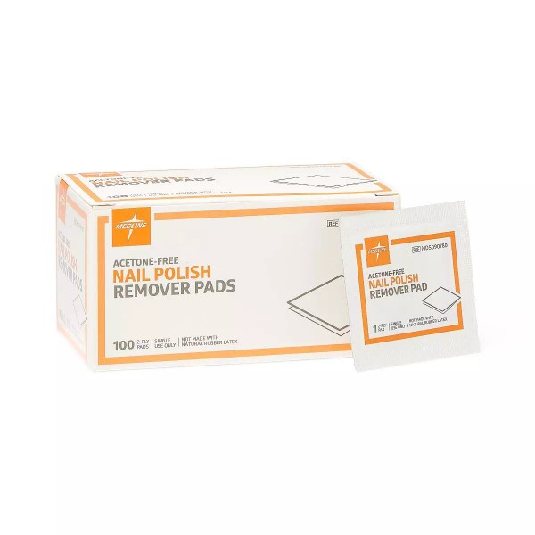 Medline Nail Polish Remover Pads Case of 1000