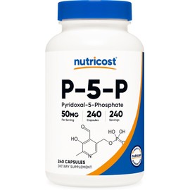 Nutricost P5P Vitamin B6 Supplement 50mg, 240 Capsules (Pyridoxal-5-Phosphate) - Vegetarian Friendly, Non-GMO, Gluten Free