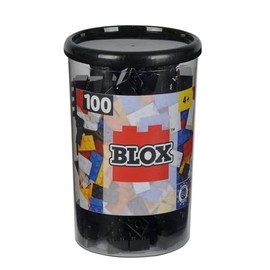 Simba 104118916 Blox 100 Black Building Blocks for Children from 3 Years Old 8 Blocks Including Tin High Quality Fully Compatible with Many Other Manufacturers