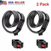 Unbranded 2Pack 6FT Extra Long Cable Combination Bike Locks, 5