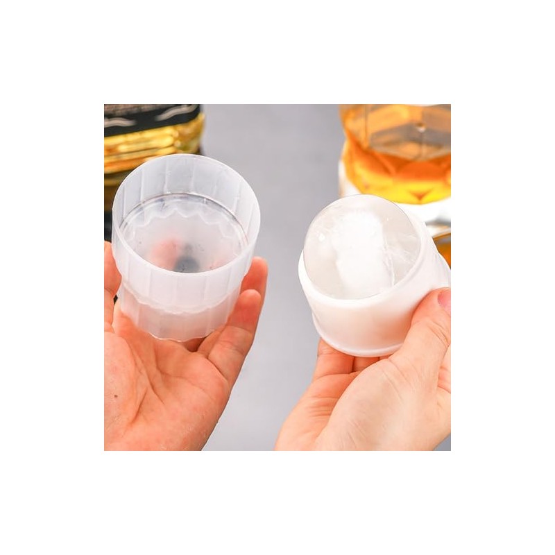 Molde redondo de silicona para cubitos de hielo, molde para