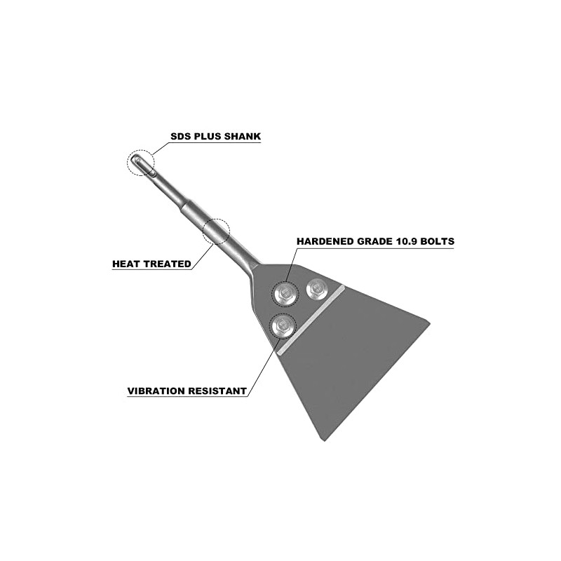 SDS Plus Floor Scraper Kit, Firecore 5 Inch x 11