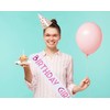 Shimmer Anna Shine “Birthday Girl” Sash – White Satin with