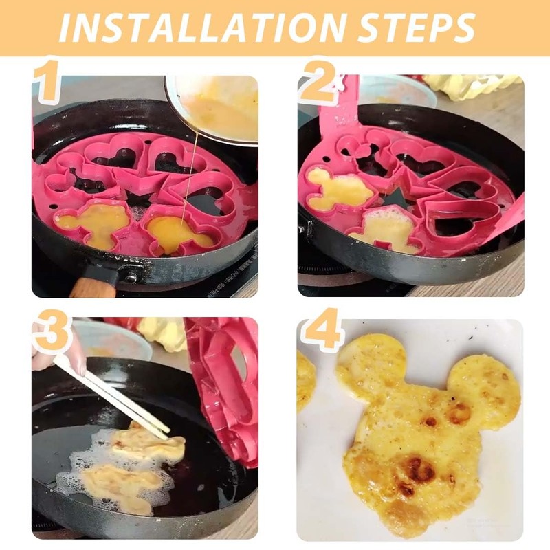 IKOPFLN 1 Stück Spiegeleierformen für die pfanne, silikonform waffeln, pochierte