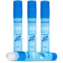 Aimoh Envelope Moistener with Adhesive, Fast-Drying, Envelope Sealer, Stamp and Letter Glue licker, Ideal for envelopes, Stamps, Letters - 8 Pack (13454)