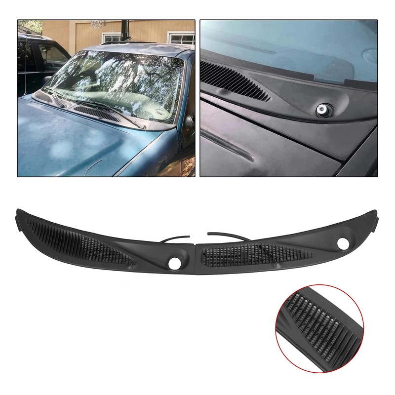 HECASA Windshield Wiper Cowl Grille Panels Compatible with 1995-2005 Ford