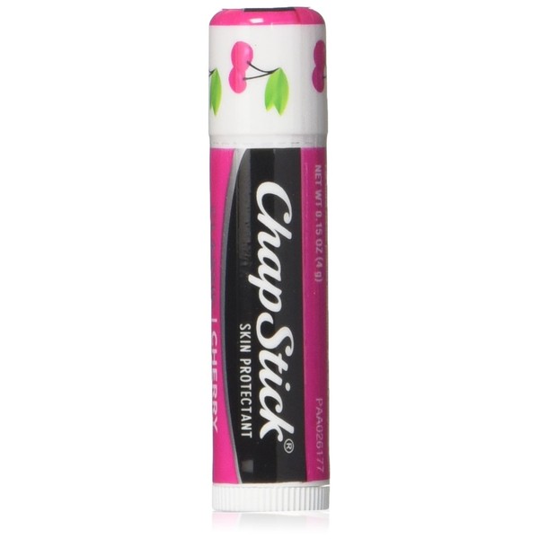 ChapStick Lip Balm Cherry 0.15 oz Tube, SPF 15, Protects Lips from the Sun, Moisturizes Chafed Chapped Lips, Suncreen and Moisturizer for Lips, Skin Protectant, Cherry Scent