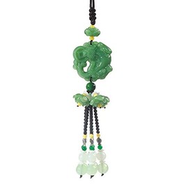 FengShuiGe Chinese Traditional Style Green Crystal Hanging Decoration House Door Window Charm Hanging Pendant Amulet Pray for Luck Safety (Brave Troops)