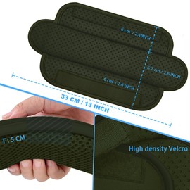 ZINZ 2-Pack Universal Shoulder Pad with Ultra Thick Cushion for Bag Luggage Bag Crossbody, Plus Long & Anti-Slip & Breathable,Army Green