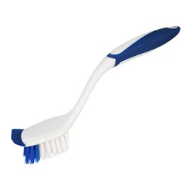 Dawn Dish Brush with Soft Nylon Bristles and Scraper, Blue/White