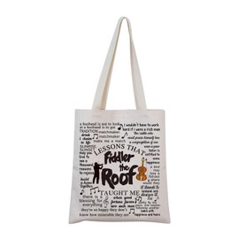 MNIGIU Fiddler on Roof Broadway Musical Encouragement Quote Tote Bag Fiddler on Roof Musical Lover Gift Fiddler on Roof Merchandise (Fiddler Tote), Medium