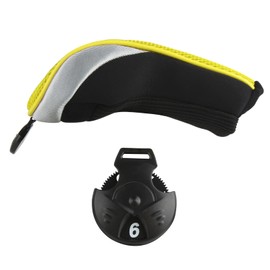 Andux Golf Hybrid Club Head Covers with Dial No. Tag Pack of 3 Yellow