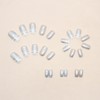 Clataly 24 Pcs Square Nail Silver Glitter Powder Fake Nails