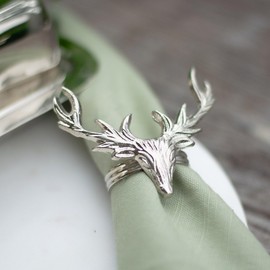 Culinary Concepts London Set of Four Stag Napkin Rings