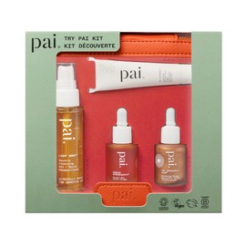 Pai Skincare - Try Pai Kit | Light Work Cleansing Oil (28ml) + The Anthemis (10ml) + Bronzing Drops (10ml) + Rosehip BioRegenerate Overnight Oil (10ml) | Natural, Vegan, Sensitive Skin (4 Piece Set)