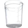 Carlisle 1076607 StorPlus Polycarbonate Round Container, 8 Quart Capacity, Clear