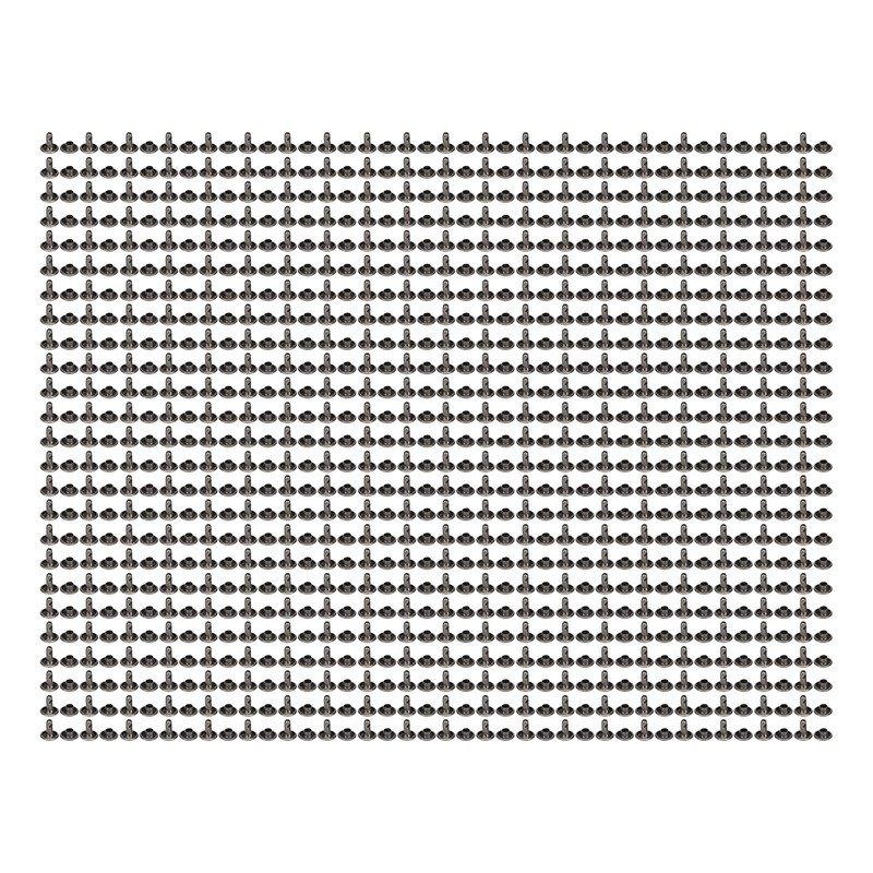 500 Sets Leather Rivets 8x8mm Electroplating Process High Hardness Iron