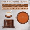 MinBoo Bamboo Coasters for Coffee Table Set of 6 Coasters