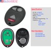 2 x 4Button 315MHZ Car Remote Control Key for Buick