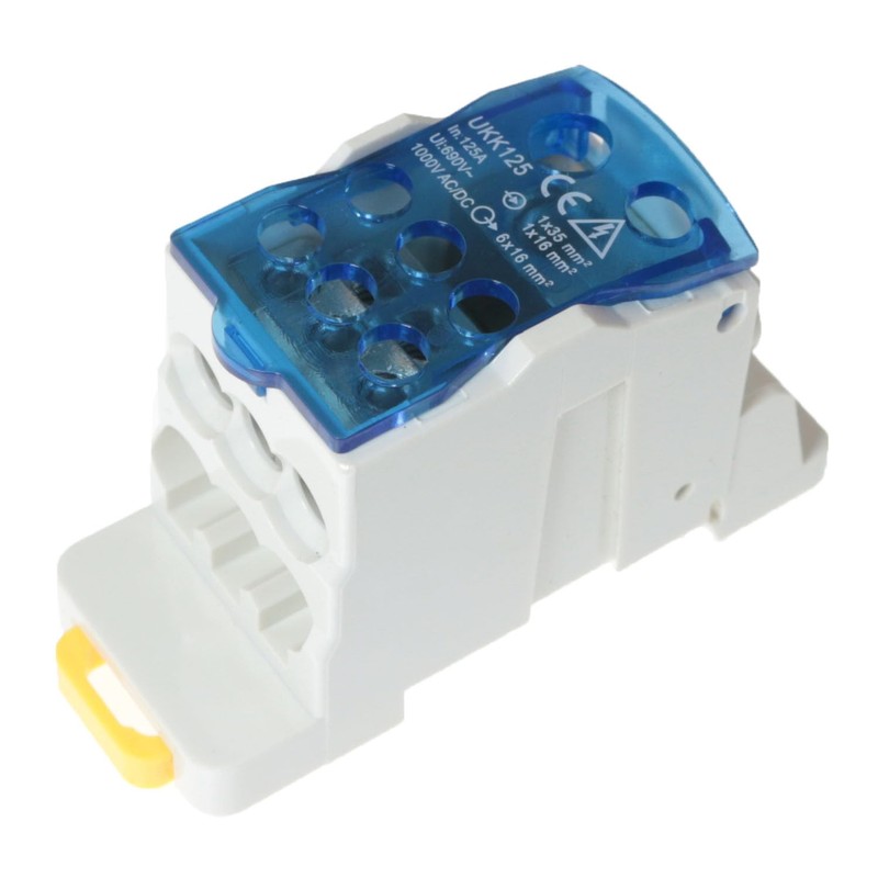 RLECS UKK125A Distribution Box Rail Type Screw Terminal Strip Blocks