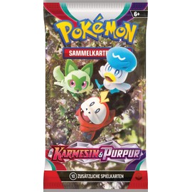 Pokémon Pokémon-Sammelkartenspiel: 3er-Pack Karmesin & Purpur - Arkani (3 Boosterpacks & 1 holografische Promokarte)