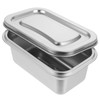 Alipis Ice Cream Storage Container, Stainless Steel Food Storage Box