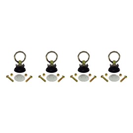 Pit Posse S Track Anchor Tie Down (4 Pack) (Black)