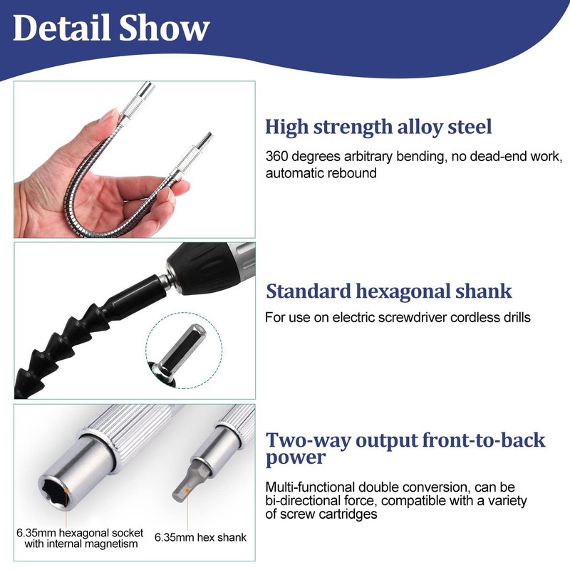 12 x Angle Attachment, 105 Angle Bit Holder, Socket Adapter,