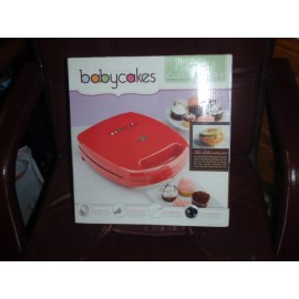 Babycakes Cupcake Maker Non Stick Coating Baby Cakes Red NEW W/ACCESSORIES
