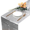 JHXhhthongtong Disco Party Table Runner, Silver Disco Tablecloth Sequins Table