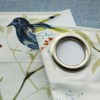VOGOL Birds and Floral Curtains, Blue Printed Pattern Design, Light
