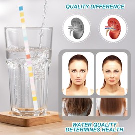 Pack of 50 Drinking Water Test Strips, Water Tester Test Strips 16-in-1, Spa and Pool Test Strips, Water Hardness Test Strips, Water Hardness Measurement, pH Value, Hardness, Water Test Water Quality