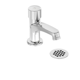 Symmons SLS-7000-G SCOT Metering Lavatory Faucet with Grid Drain in Polished Chrome (0.5 GPM)