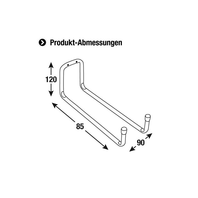 Connex DY222024 Galvanised Wall Hook with Protective Rubber Cap, 120