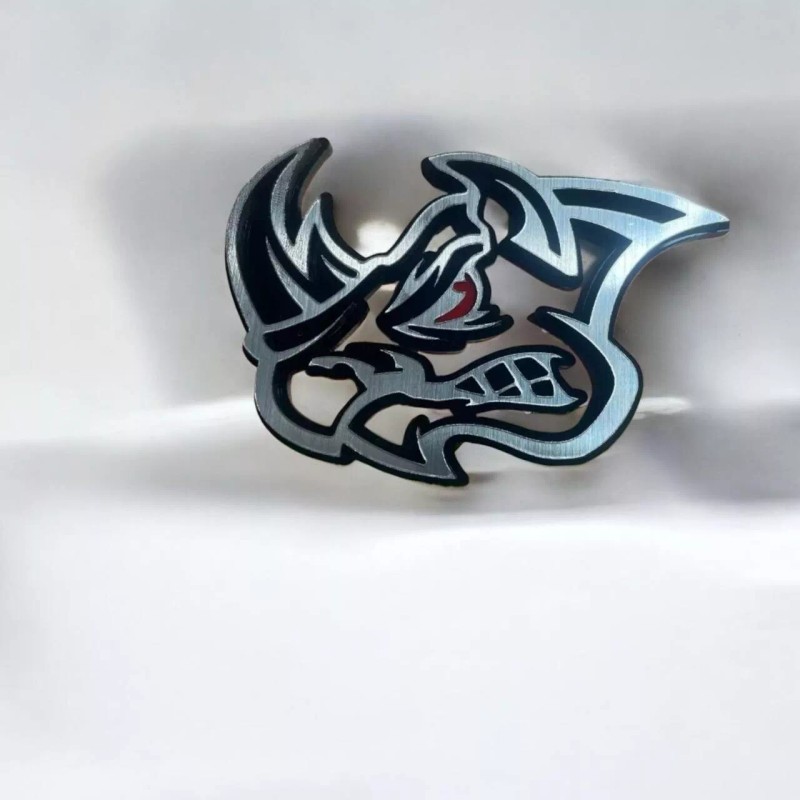 Emblem Badge Rhino Badges Emblem Red Eye Car/Truck,(2) BADGES, Fender