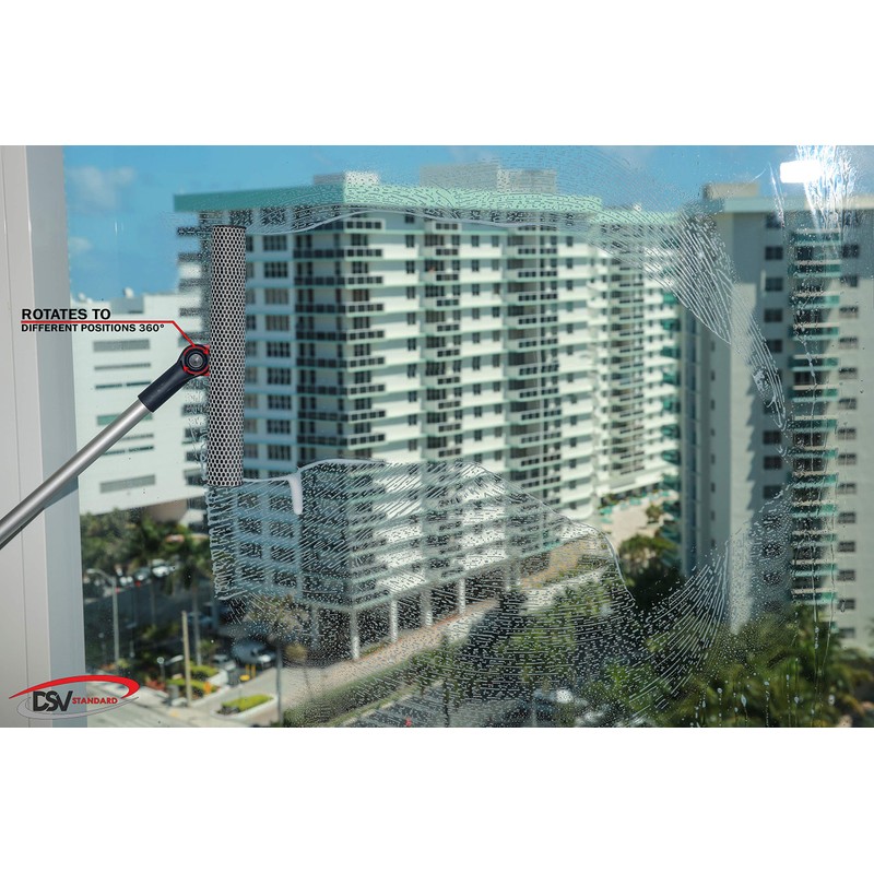 DSV Standard Professional Window Squeegee | 2-in-1 Window Cleaner Sponge