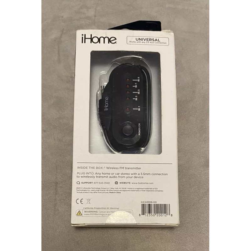 Ihome IHCA510B-OD | 3.5mm Wireless Fm Transmitter