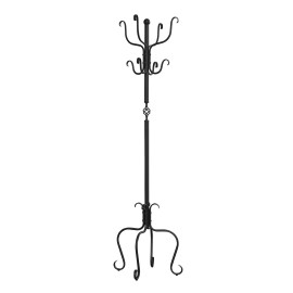 Homeroots 21" X 21" X 74" Black  Metal  Coat Rack
