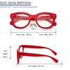 REAVEE 2 Pack Retro Oversized Reading Glasses for Women Men,