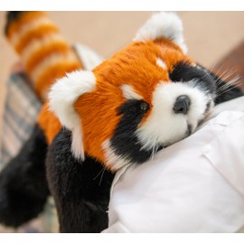 Chongker 3 Lbs Breathing Stuffed Animal, Soothing Red Panda Stuffed Animal with Rhythmic Motion, Interactive Companion for Comfort and Relaxation