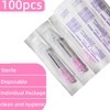 100Pcs 18Ga 1 Inch Sterile Disposable Injection Needle with Cap